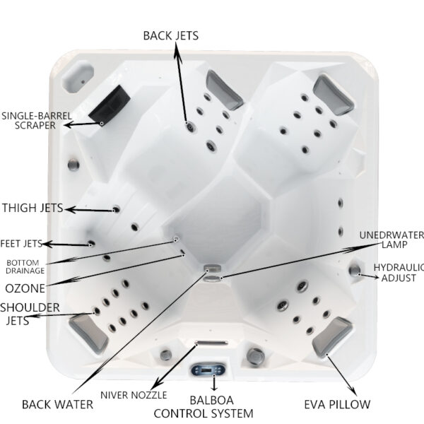 Velora 5 Person 33 Jet Portable Hot Tub (Introductory Offer)