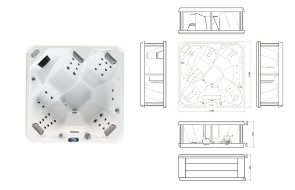Velora 5 Person 33 Jet Portable Hot Tub (Introductory Offer)